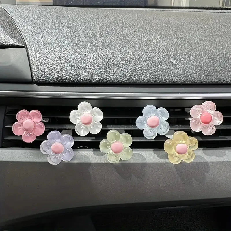 Cute Flower Aromatherapy Clips 6PCS - Car Air Outlet Perfume Freshener Interior Decoration