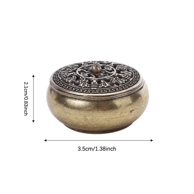 Buddhist Utensils Incense Burner Lotus Incense Censer Archaic Copper Alloy Sandalwood House Furnishings Home Office Decoration ﻿