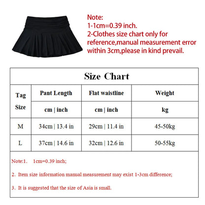 Y2k Style Mini Skirt Women High Waist Pleated Skirts Summer Soft Modal Sports Short Fitness Skirt Casual A-line Pleated skirt