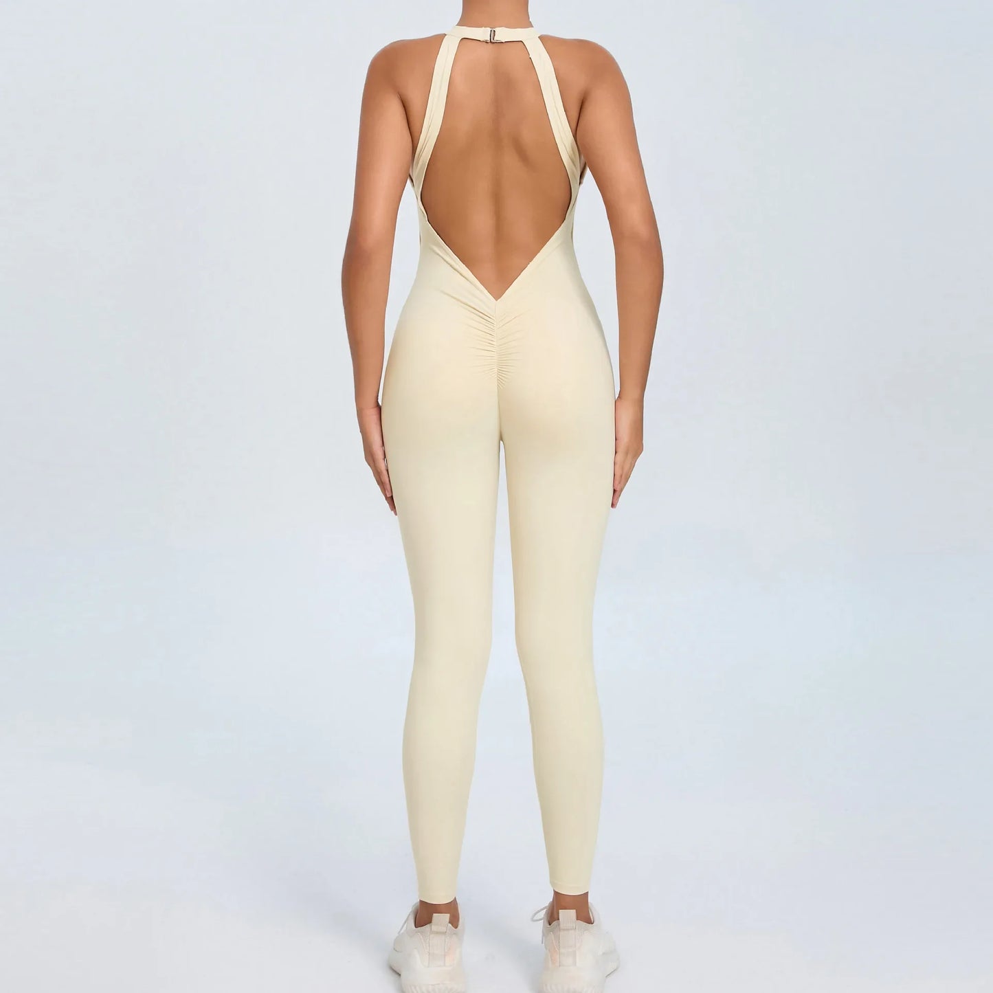 Sports Jumpsuit Woman Gym Sexy Long Jumpsuits One Pieces Fitness Overalls Sportswear Mono Mujer Coffee Body Women Clothes New