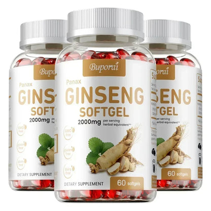 Red Korean Ginseng Supplement for Men - Extra Strength - Energy, Focus, Productivity & Performance