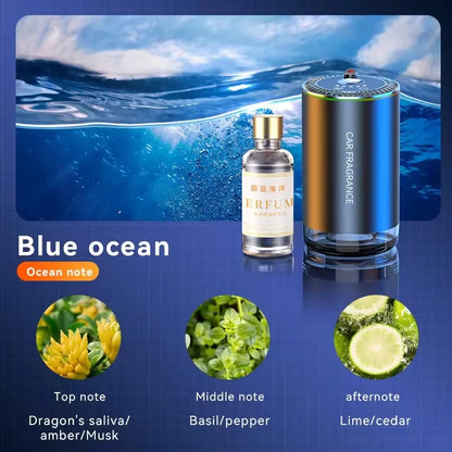 50ml Car Perfume Diffuser Smart Car Air Diffusers Adjustable Concentration Essential Oil Diffuse Rechargeable Car Fragrance