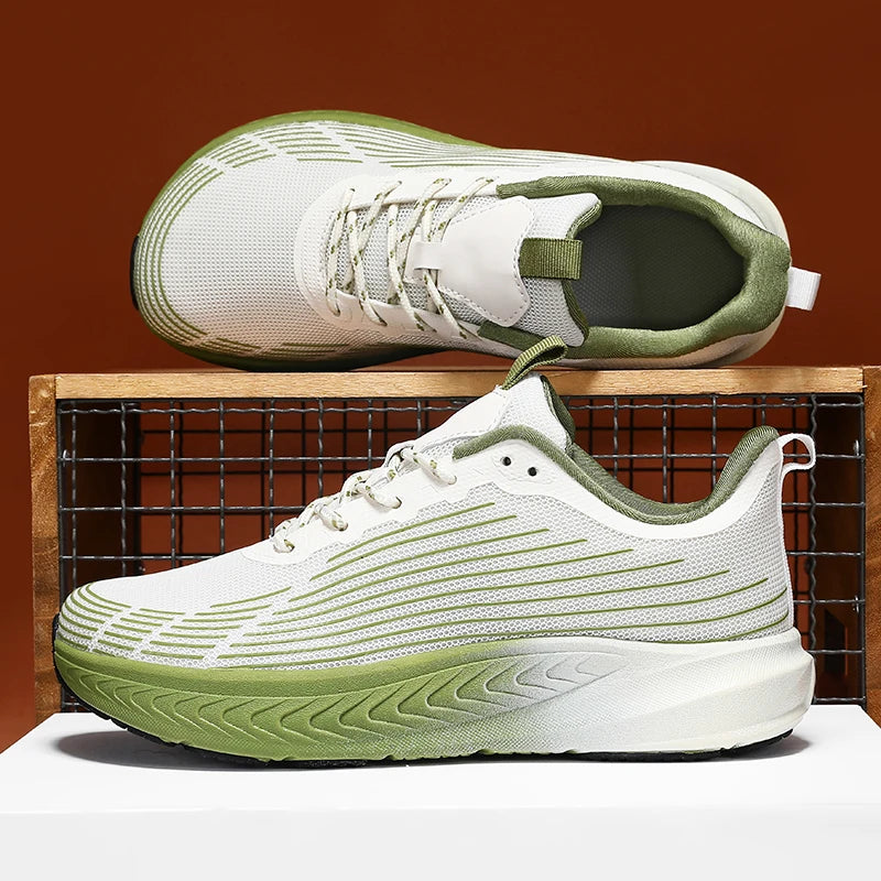 Men's Plus Size Sneaker Big Head Mesh Wide Palm Shoes Outdoor Knitted Breathable Running Fitness Shoes Driving Footwear