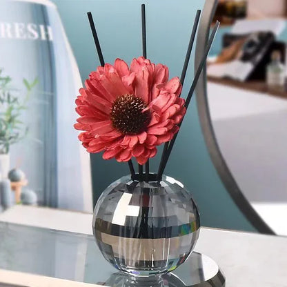 Modern Crystal Spherical Aromatherapy Candle Holder Cup Amber Crystal Aromatherapy Candle Holder Living Room Interior Decoration