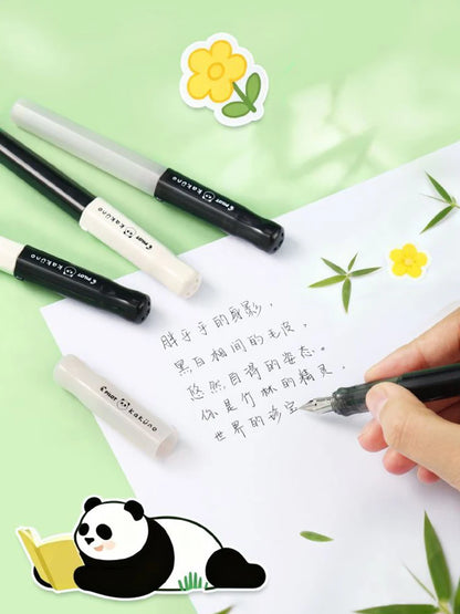 PILOT Fountain Pen Lightweight Barrel SMILEY Cute Panda Nib/Cap Practice Pen Business School Journaling Gift Japanese Stationery