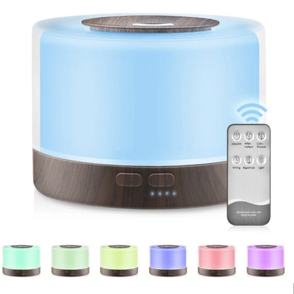 700ml Large Capacity Wood Grain Aromatherapy Humidifier Intelligent  Fog Aromatherapy Diffuser Colorful Night Light Air Purifie