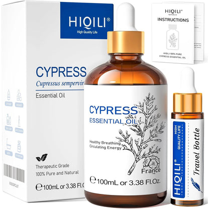 HIQILI Ylang-Ylang Essential Oil 100ML Citronella Geranium 100% Natural Tree Oil for Skin Massage Stress Relief & Aromatherapy
