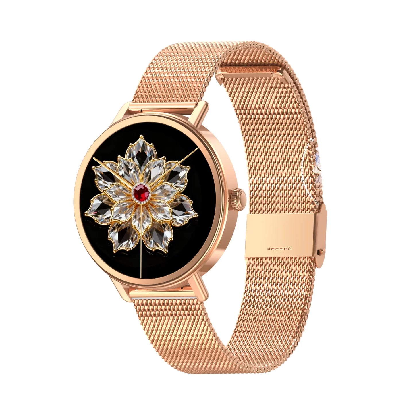 IOWODO New X30 Lady's Watch with Health Monitoring Fitness Tracking 1.26” HD AMOLED Screen Bluetooth Smartwatch for Android IOS