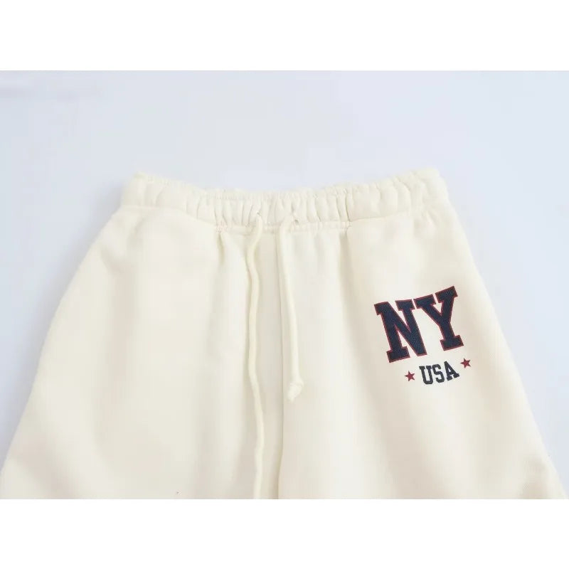 Pants Set Woman Two Pieces Casual Elegant Preppy Style Long Sleeve Sets Autumn Outfits Sweat Suit Sets Y2k Outfit Set