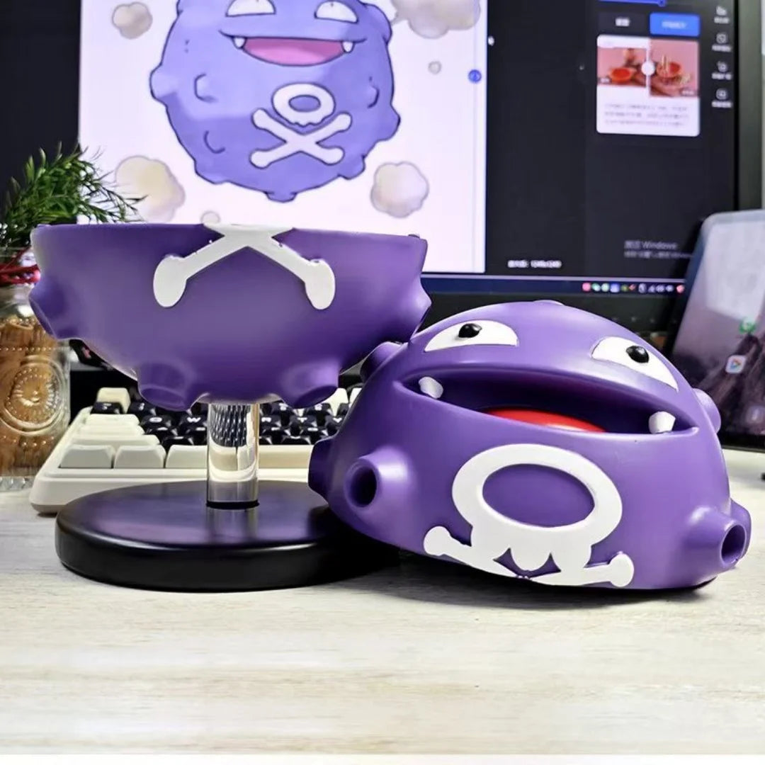 Anime Pokemon Mosquito Coil Tray Koffing Indoor Incense Holder Desktop Ashtray Holder Aromatherapy Sandalwood Plate Holder Decor