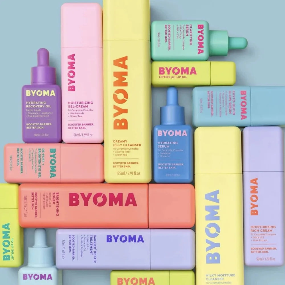 BYOMA Boosted Barrier Hydrating Recovery Oil Hydrating Serum Moisturizing Gel Cream Phyto Mucin Glow Serum Luxury Face Oil Set