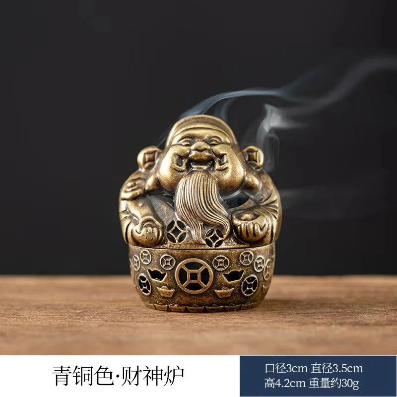 God of Wealth incense burner, incense road aromatherapy burner, tea ceremony ornament, household indoor sandalwood burner
