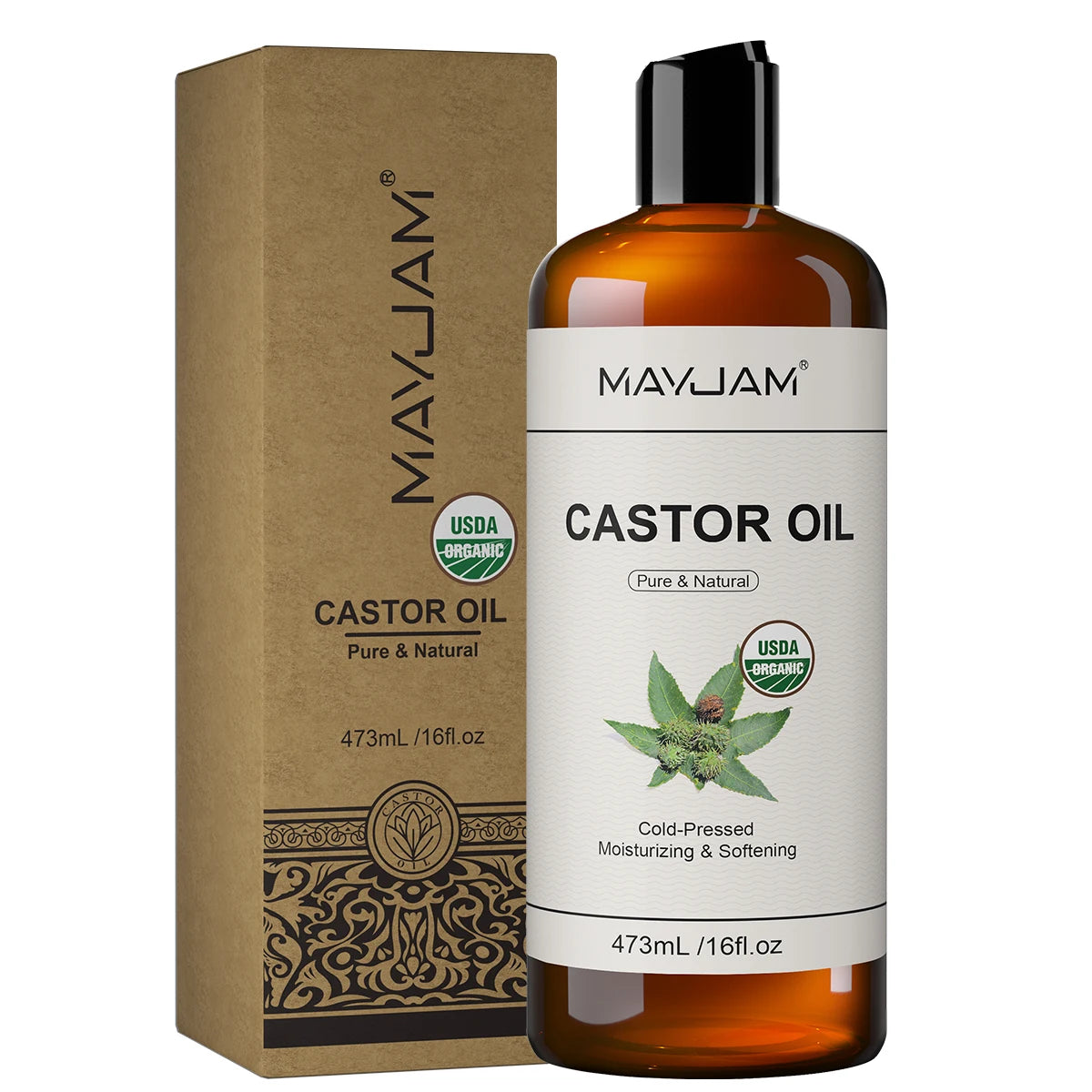 Organic Sweet Almond Oil Cold Pressed 16 floz Sunflower Grapeseed Jojoba Castor Essential Oil Moisturizing for Face, Hair, Skin