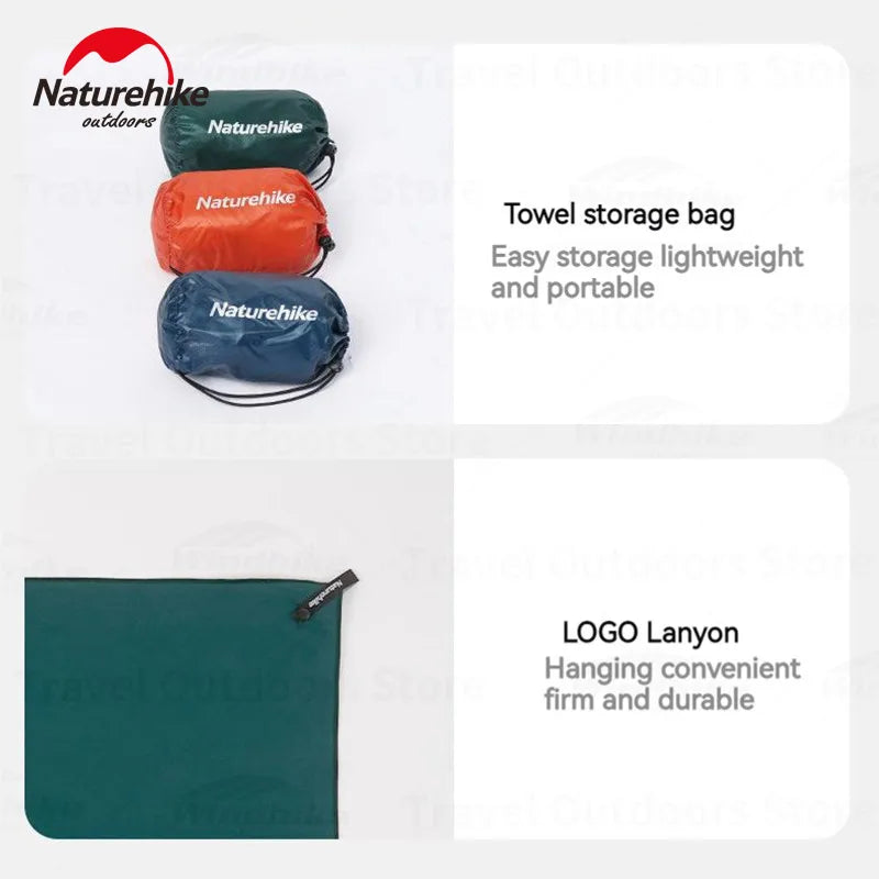 Naturehike Quick Dry Towel Body Hair Face Towels for Bath Beach Fitness Gym Sports Tourist Velvet Sided Composite Fibre Cloth