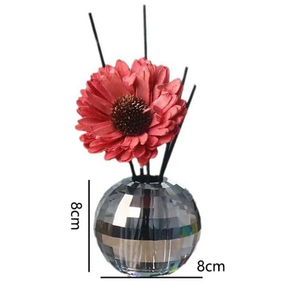 Modern Crystal Spherical Aromatherapy Candle Holder Cup Amber Crystal Aromatherapy Candle Holder Living Room Interior Decoration