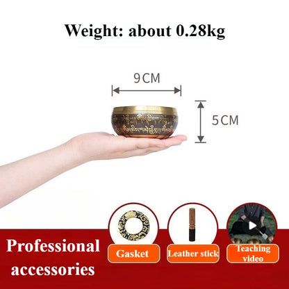 Yoga Meditation Singing Bowl Relaxation Sleeping Sound Bowl Tibetan Handmade Copper Singing Bowls Therapy Percussion Instruments