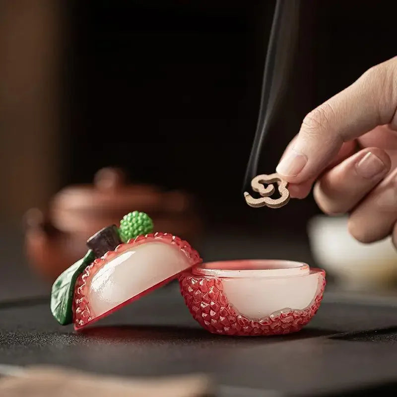 Fruit Litchi Incense Burner Indoor Small Xiangyun Plate Incense Burner Sandalwood Incense Burner Tea Room Decoration