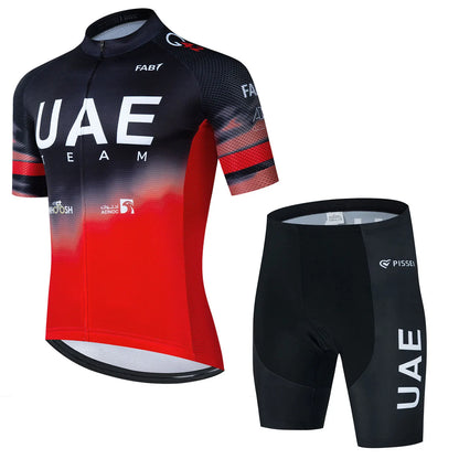 2024 Uae Team Summer Ropa Ciclismo Cycling Jersey Sets Men's Mountain Bike Triathlon Quick-drying Breathable Bicycle Clothing