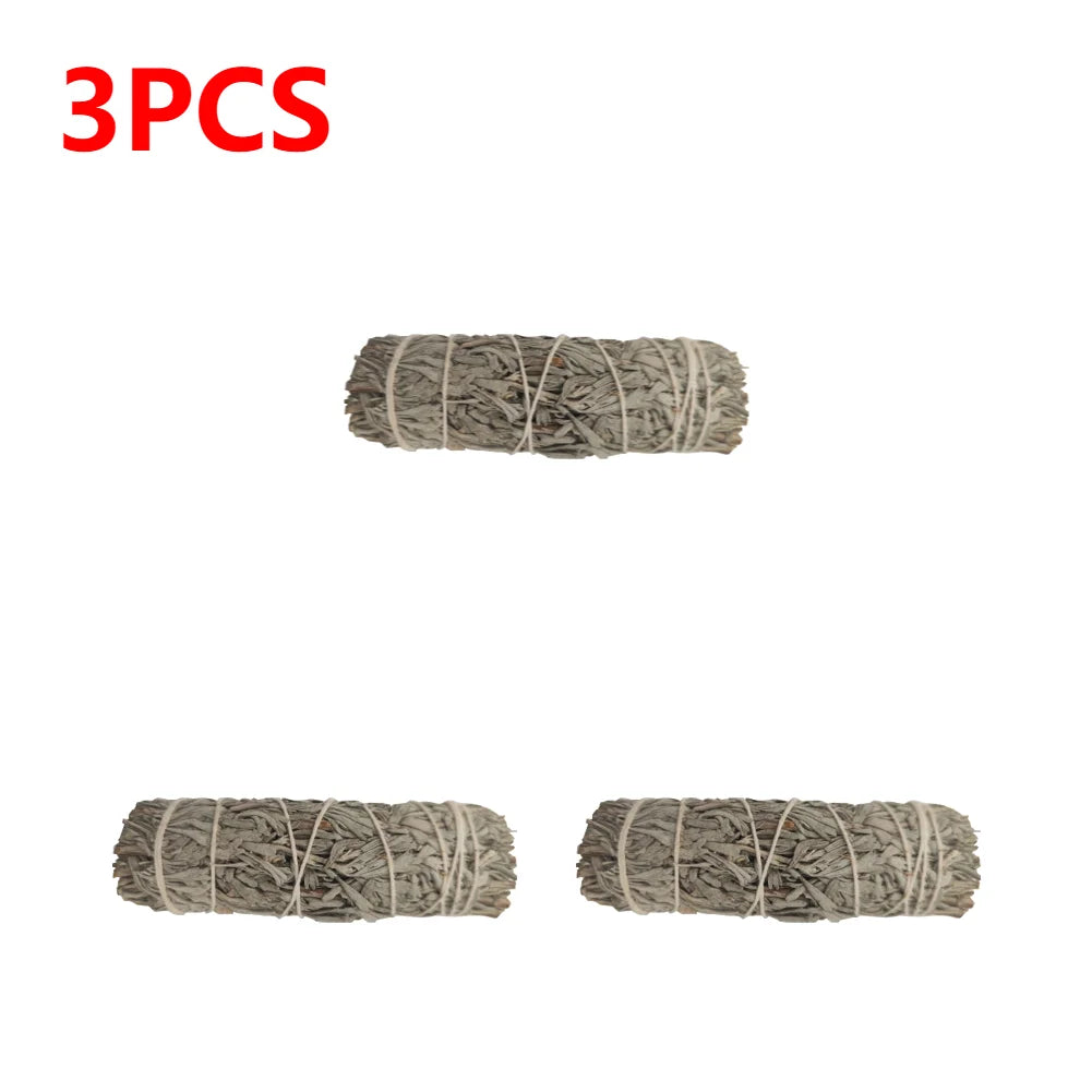 1-5Pcs Incense Blue Sage Bundle Smudge Sticks Wand Portable Treatment Burning Aromatherapy Energy Cleansing Bundles 7-10cm Long