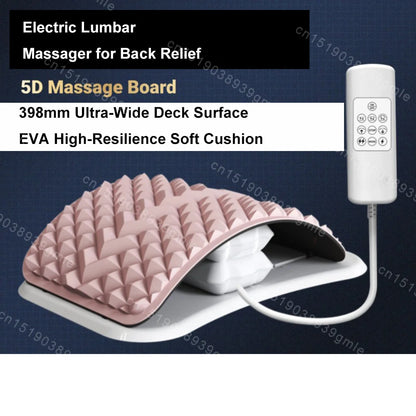 Electric Back Massager Stretch Lumbar Support Relaxation Spine Pain Relief Lower Traction Corrects Waist Multi-Level Adjustable