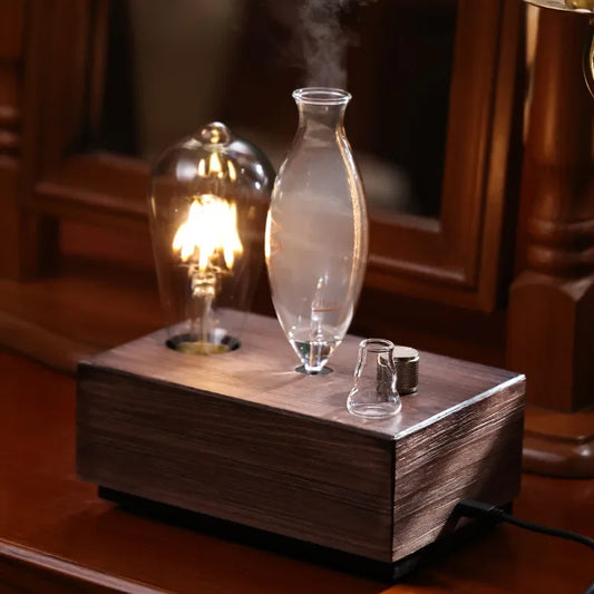 Aroma Diffuser Vintage Tungsten Filament Lamp Aromatherapy Machine Humidifier Lighting Sandalwood Pure Essential Oil Diffuser