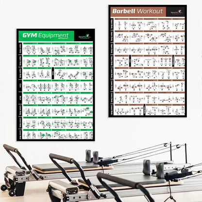 Gym Yoga Studio Workout Detailed Action Chart Pose Canvas Poster Bodybuilding Wall Art Painting Prints Home Room Decor Murals