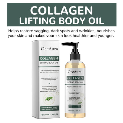 Oceaura Collagen Lifting Body Oil Firming Hydrating Anti Aging Brighten Smooth Dry Skin Reduce Fine Lines Full Body Massage Oil