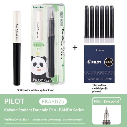 PILOT Fountain Pen Lightweight Barrel SMILEY Cute Panda Nib/Cap Practice Pen Business School Journaling Gift Japanese Stationery