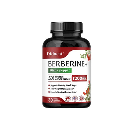 1200 MG Premium Berberine Supplement Capsules Supports Immune System, CardiovascularHeart & Gastrointestinal Wellness
