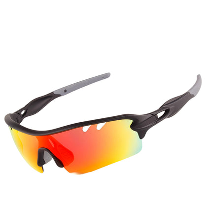 Polarized Sports Sunglasses Cycling Sun Glasses for Men Women with 5 Interchangeable Lenes for Running Driving
