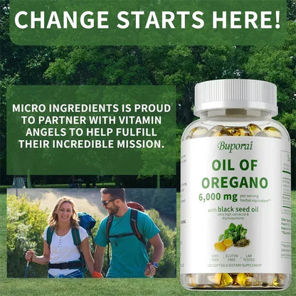 Oil of Oregano Supplements - 100% Pure Natural Formula Rich in Antioxidants Increase Immune System Health Portable Meet