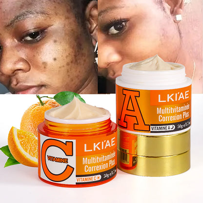 Vitamins C and Vitamins A Whitening Face Cream, Reduce Dark Spots, Clean Skin, Day and Night Facial Cream For All Skin Types