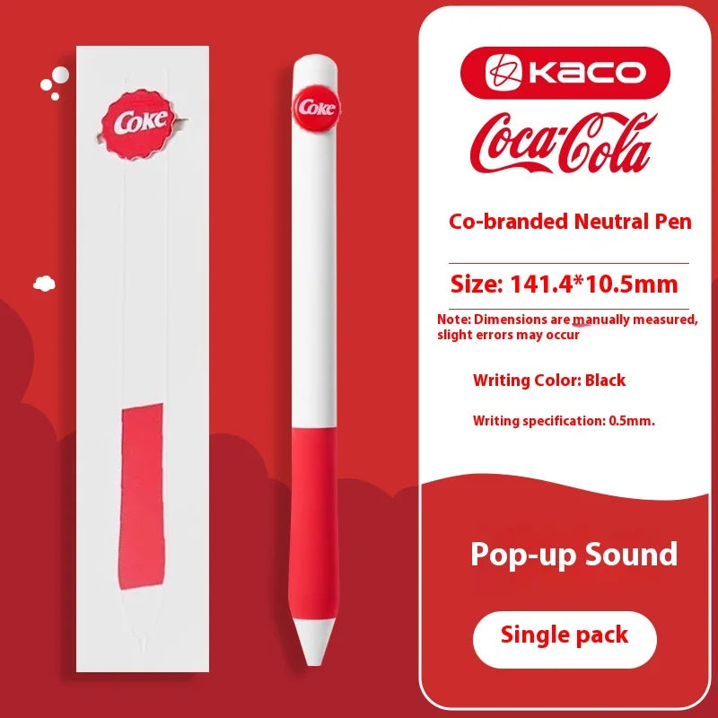 KACO Fanta/Coca-Cola Pull Tab Gel Pen,0.5mm Black Ink,Novelty Relieve pressure Writing Pen For Journaling,Office and School Use