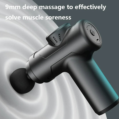Sports fitness fascia gun 4 kinds of massage head can be changed 6 gear adjustable 6MM deep massage impact mini fascia gun