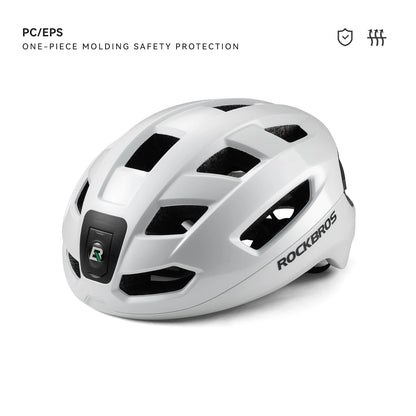 ROCKBROS Bike Helmet Light Helmet with Remote Control Rechargeable Tail light Bicycle Cycling Helmet Intelligent Safety Helmet