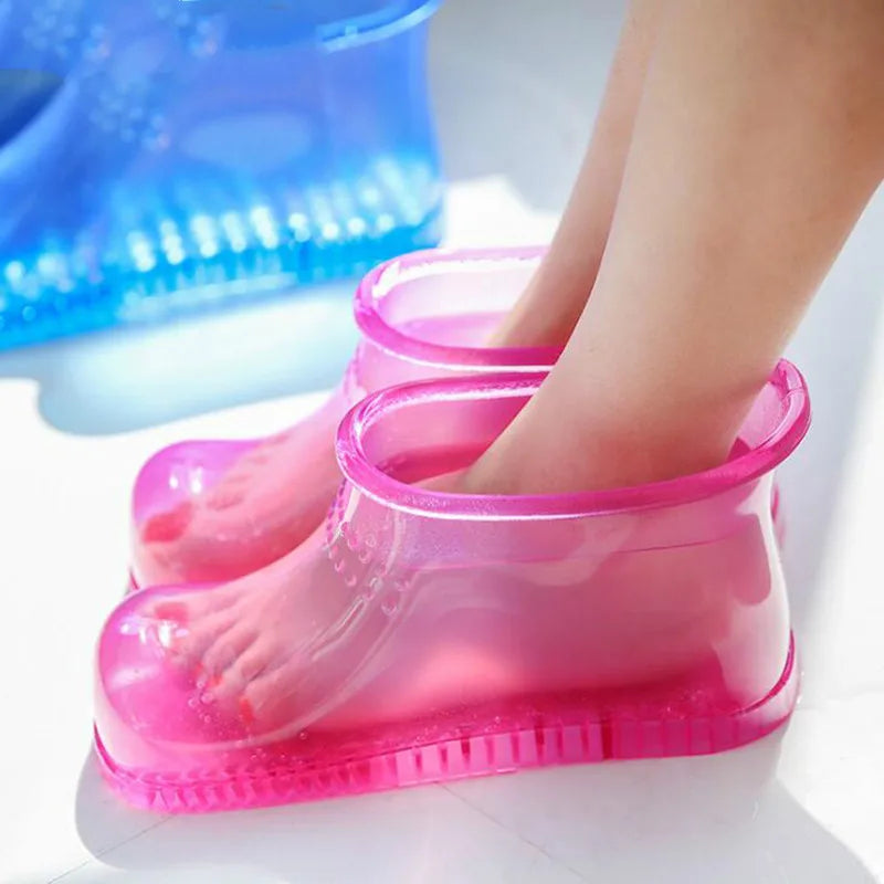 2023Women Foot Soak Bath Therapy Massage Shoes Relaxation Ankle Boots Acupoint Sole Portable Home Feet Care Hot water