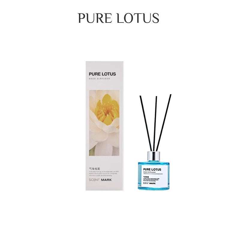 50ML Reed Diffuser Sets Lotus Jasmine Rose Oil Flameless Scent Diffuser Home Fragrance Car Air Freshener Sticks Aromatherapy