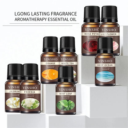13 Flavors 10ml Essential Oils For Aroma Diffuser Air Humidifier Home Water-soluble DIY Versatile Deodorizing Spray Refresher