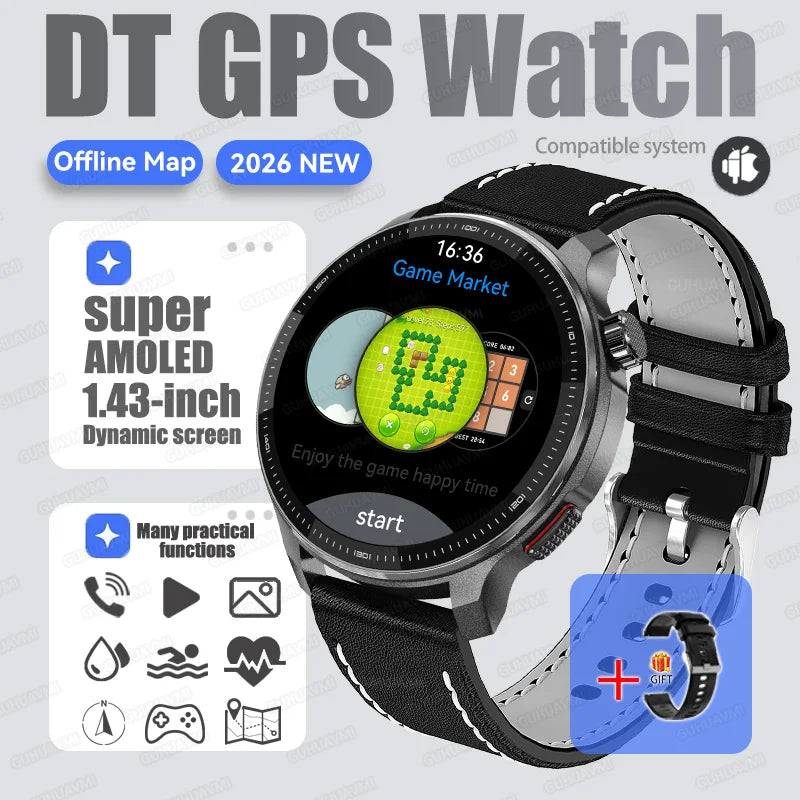 New Outdoor Adventure Tactical Smart Watch Built-in GPS Offline Map 4GB RAM Compass Altimeter Men Fitness Exercise Smart Bracele