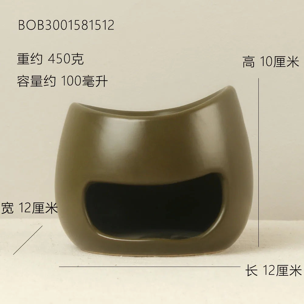 Handmade Ceramic Oil Burner & Wax Melter Speckled Rustic Aromatherapy Diffuser Modern Oil Burner Tealight Wax Melt Warmer