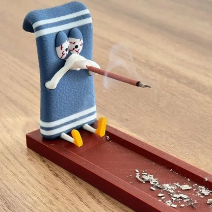 Funny Incense Stick Holder Handmade Burner for Home Office Decor Meditation Yoga Aromatherapy Gifts Craft Decorative Accessories