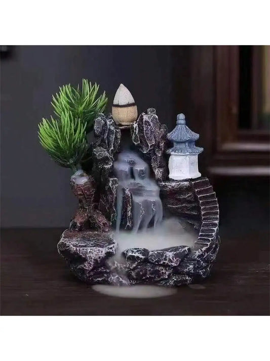 1pc high-quality resin incense burner, creative incense burner for viewing smoke reflux, home decoration aromatherapy decoration