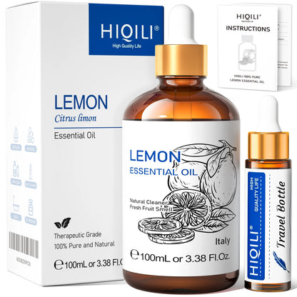 HIQILI Therapeutic Grade Essential Oil 100ml for Massage Relaxation Air Freshener Bergamot Peppermint Vanilla Chamomile Thyme