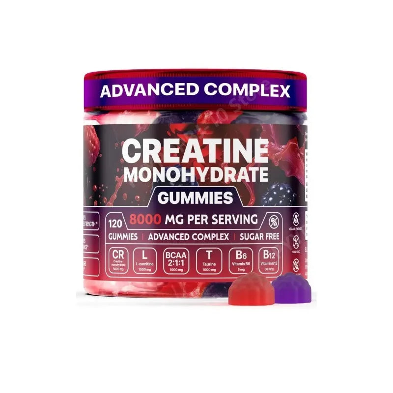 Creatine Monohydrate Gummies And Vitamins NEW 8000 mg SUGAR FREE
