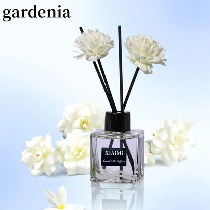 Flameless Home Fragrance Freesia Lavender Aromatherapy Oil with Reed Diffuser Stick Liquid Air Freshener Room Decor Ornaments