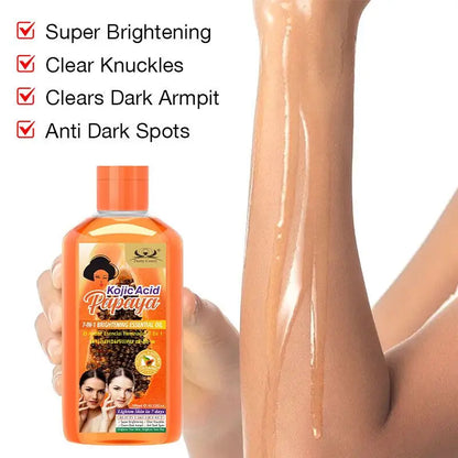 Face & body essential oil brightening 7 in 1 fades dark spots powerful whitening lightens and illuminates your skin nourishes
