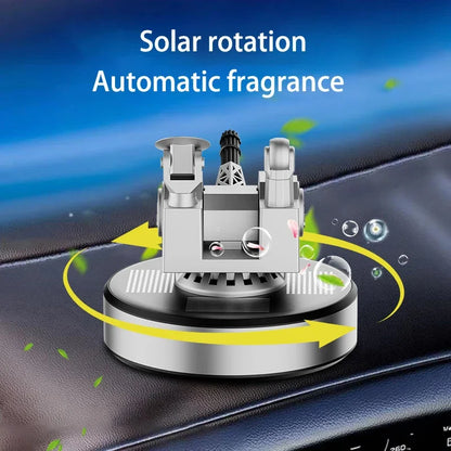 Car aromatherapy ornament Personalized and Creative Aromatherapy Solar powered aromatherapy ornament Automatic Rotating Aromathe