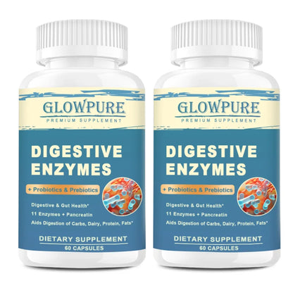 Digestive Enzyme Supplement with Prebiotics & Probiotics - Supports Nutrient Absorption | Gut Health Promotes Digestion | Immune