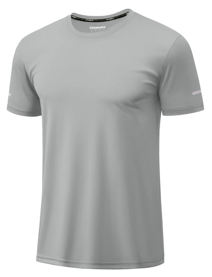 TACVASEN Wokrout Shirts Dry Fit Mens UPF 50+ Sun Protection T-Shirt Reflective Moisture Wicking Gym Shirts Casual Running Tops