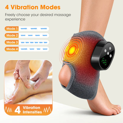 Electric Foot Massager Vibration Relaxation Ankle Massager Warm Hot Compress Ankle Brace Joint Sprain Support Ankle Protection